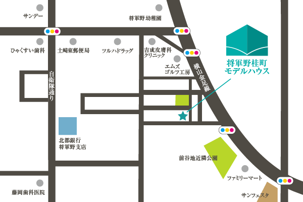 寺内油田モデルハウス地図