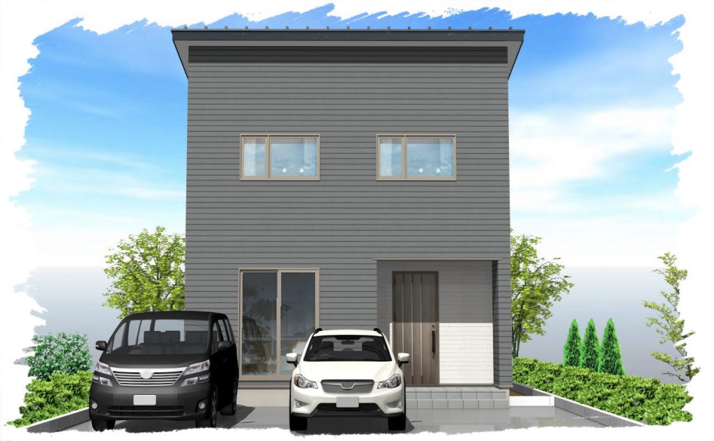 サムネイル:「秋田市八橋鯲沼A」建売住宅建築中